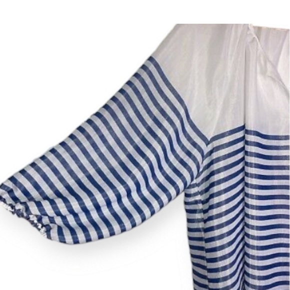 ZAC & RACHEL Striped Semi Sheer Gauze Blouse Size L (NWOT) - Picture 4 of 6